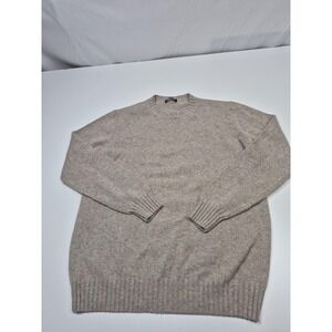 Thom Sweeney Sweater Mens 2XL Beige 100% Cashmere Crewneck Knit Pullover